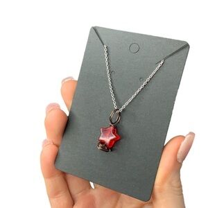 Red star handmade necklace